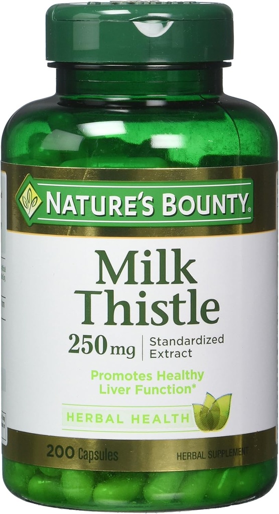 Natura Bounty Milk Thistle 250 mg Capsule 200 ea (Pachet de 2)