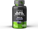 OrzAX 1000 mg Black Seed Oil Capsule organice de rece presate cu 20mg Thymochinonă pentru suport imunitar, păr bun, piele, și articulații (60 capsule de gel moale)