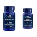 Extensie de viaţă Vitamina D3 5000 UI, Ashwagandha - Stres Relief, Focus, Memorie, Suport pentru dispoziţie - Non-GMO Supliment Bundle