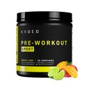 Kaged Sport Pre Workout Pulbere pentru bărbați și femei, Lime Mango, Sport Certified, 188mg Cafeina, Suplimentul oxid de azot, Beta Alanina pentru energie, Haltere, Cardio Rezistență & Putere, 20 Serviri