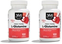 Întreaga piață de alimente, L Glutamina 500Mg Veggie Caps, 100 Conte (Pachet de 2)