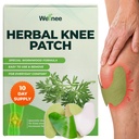 Wellnee Original Herbal Knee Patch - Wellknee Plaster pentru suport genunchi și dureri musculare - Putere maximă pentru un ajutor temporar - Patches de căldură adezivă realizate cu plante naturale pentru wellness (10 Pads)