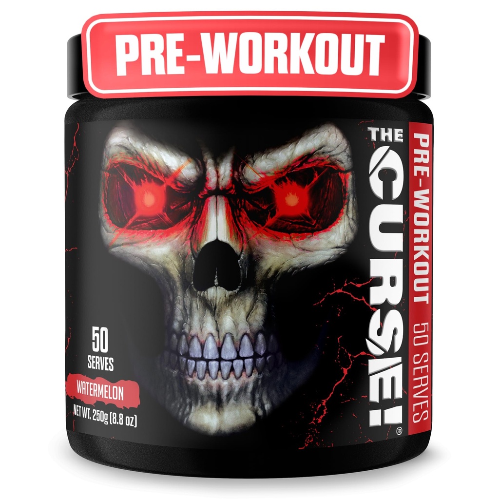 JNX SPORTS Blestemul! Praf de antrenament pre pentru barbati si femei, Cafeina, Beta-Alanina, Creatina, L-Citrulina, 50 Serviri, aroma de peisagistica