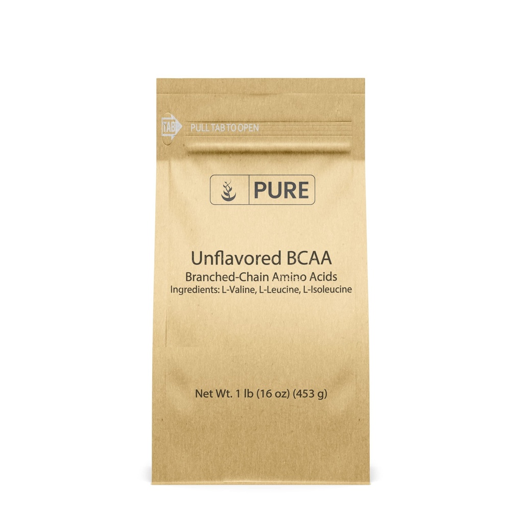 Ingrediente originale pure Ingrediente nearomatizate BCAA (1lb) Pulbere, lanț ramificat aminoacizi esențiali, Supliment