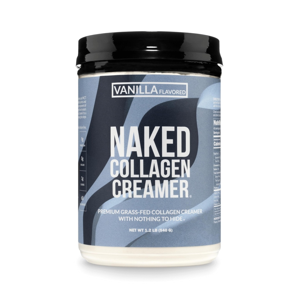 Crema de cafea Colagen gol - Vanilla Colagen Creamer pentru cafea - Dairy-free, Gluten-Free, OMG-Free - Suport păr, piele, și unghii - 40 Serviri