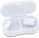 Case pilula pentru Purse Micul Organizator Pilula Portabil Travel Daily Pilula Containere AM & PM Mini Pilula Cutie Vitamina, Ulei de peste, Supliment detinator (1 PCS, alb)