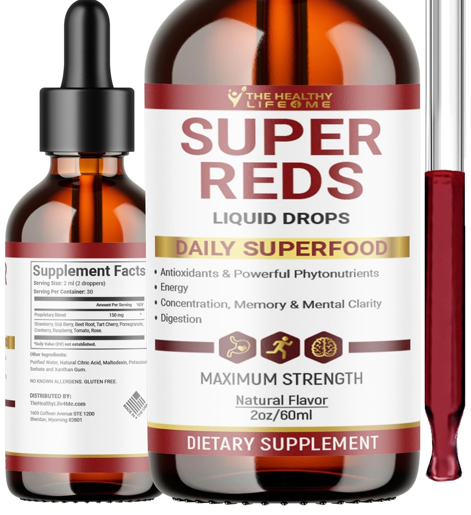 Lichid Super Reds Phytonutrient Superfood Drops 
