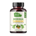 Moringa Oleifera Organic Powder & Turmeric Root Powder cu Blackpepper 120 capsule 