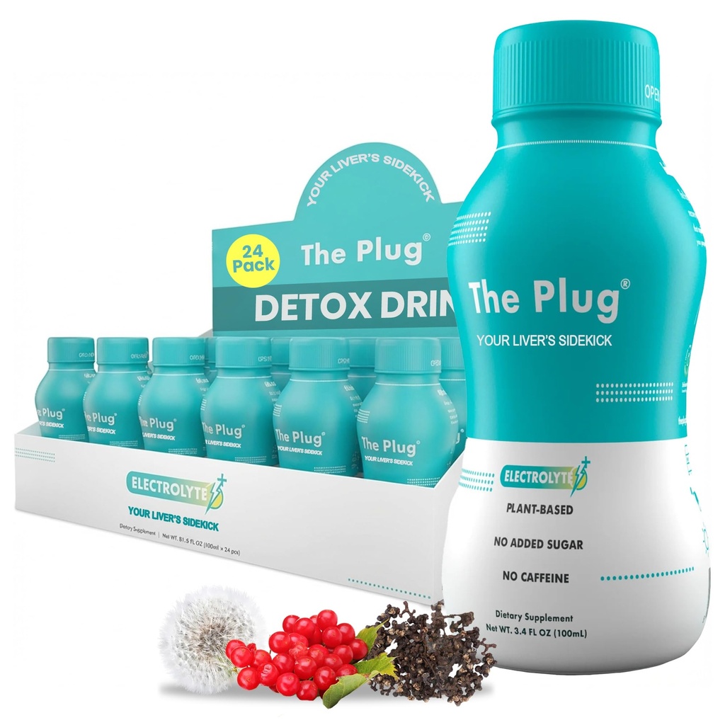 Plug-ul de ficat Cleanse Detox & Reparatii Drink - Herbal Electrolyte pe bază de plante Băutură pentru suport hepatic & Sănătate, Blooting Relief, Restaurante Antioxidanti si Minerale 