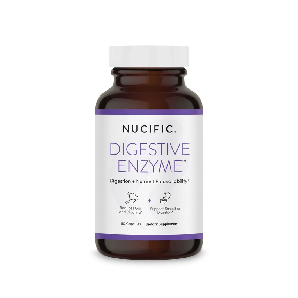 Nucific Digestive Enzyme Supliment pentru a sprijini digestia și biodisponibilitatea nutrient, 90 Conte