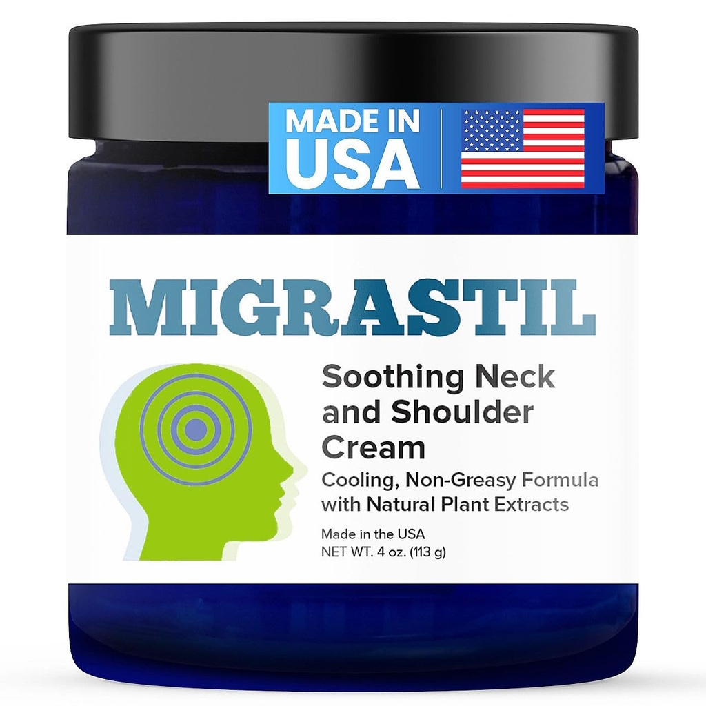 Vigor Migrastil Soothing Neck & Shoulder Cream - Fast-Action & Powerful - Non-Greasy Topical Cream (4 oz.) Made in The USA