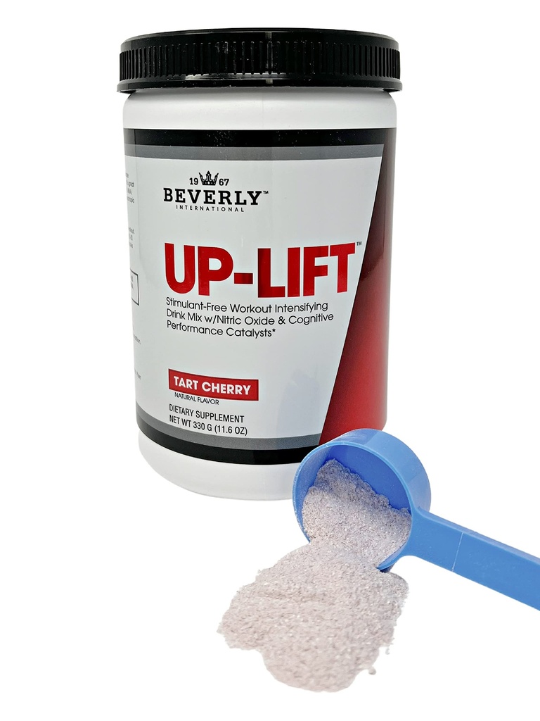 Beverly International Up-Lift Stimulant Free 330 grame. Workout Energetic Drink Mix w/Nitricoxide & Catalizatori de performanță cognitivă. UP Your Gaming. Beta Alanine, L-Citruline, L-Tyrosine.