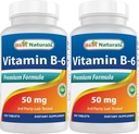 Cele mai bune naturale Vitamina B6 50 mg 250 comprimate (250 număr de 2)