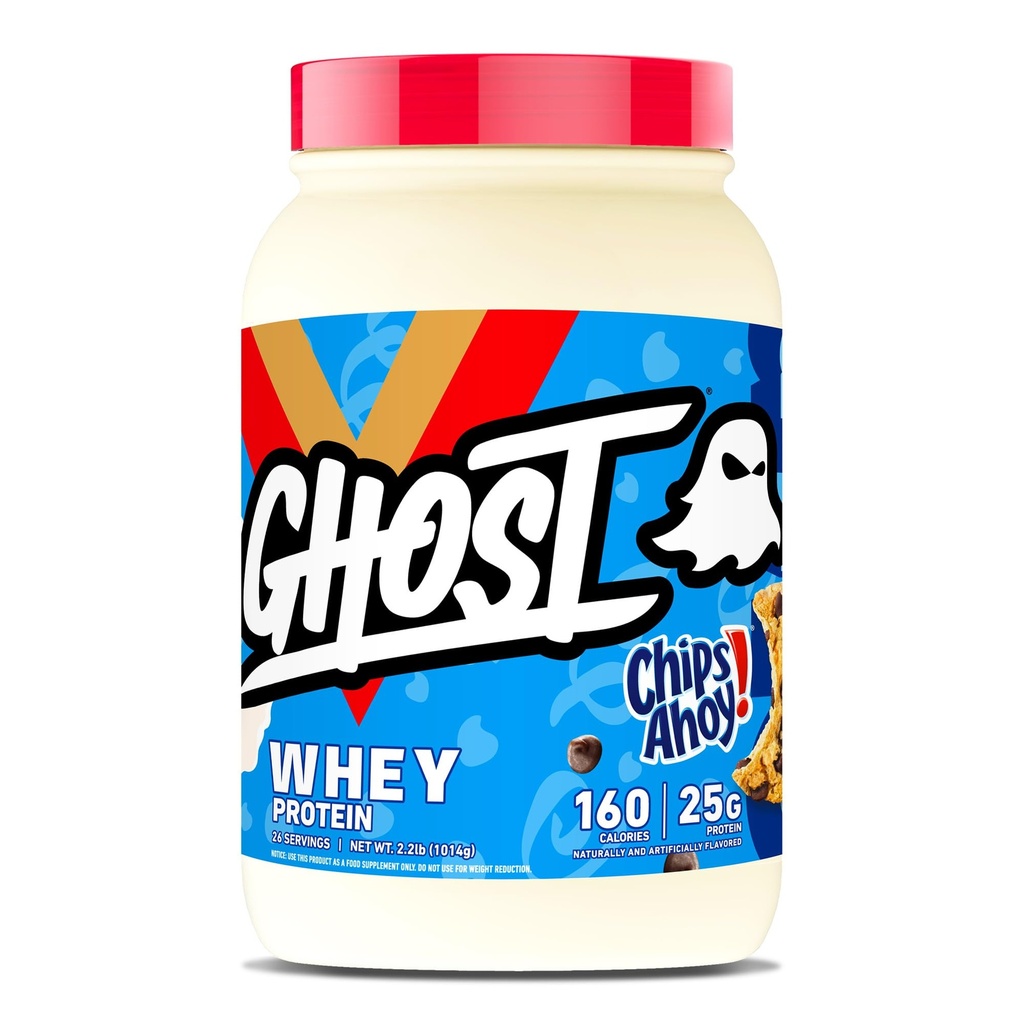 GHOST Pulbere de proteine, chips-uri Ahoy! - 2LB, 25G de proteine - Blend de proteine - 