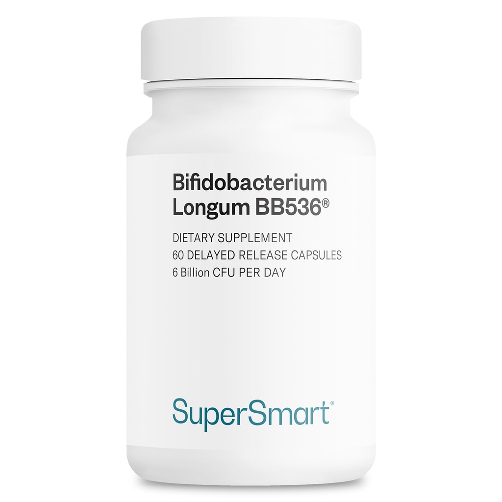 Supersmart - Bifidobacterium Longum (BB536) 6 miliarde CFU pe zi - Probiotice și prebiotice Supliment 