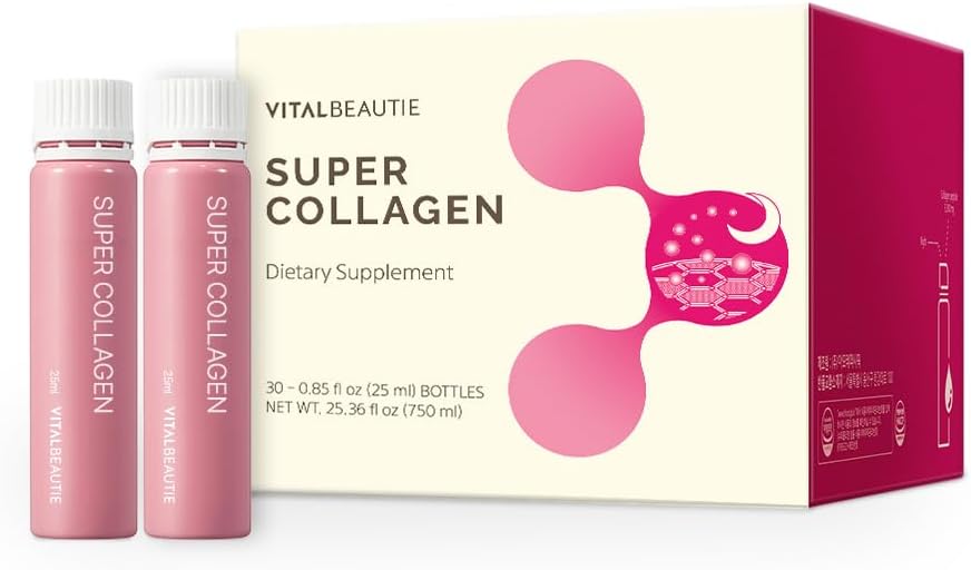VITALBEAUTIE Super Colagen Original (Lichid Marine Collagen) care conține GABA pentru piele, păr, unghii + Stres Relief, somn sănătos de AMOREPACIFIC coreean Skincare - 30 Serviri