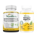 Vegan Vitality Imunity Booster Bundle 6 luni - Vegan Multivitamine și Vegan Omega 3 Ulei Algae. Formulă de înaltă rezistență pe bază de plante pentru imunitate, energie Sănătate generală pentru Vegani și vegetarieni