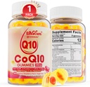 Sugar Free CoQ10 200mg Umpled Gummies, 5X Better Absorbtion CoQ10 w/Resveratrol, Alpha Lipoic Acid, Omega-3, Vitamina E, C, Coenzime Q10 pentru Cellular Energy, Heart, Brain, and Antioxidant (1Pack)