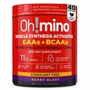 Oh!mino Essential Amino Acids Supliment. Berry Blast, Stimulant Free Powder. Toate cele 9 EAA, BCAA și perfect Amino pentru antrenamente, Amino Energy, și pentru a construi musculare, și Recupera mai repede.