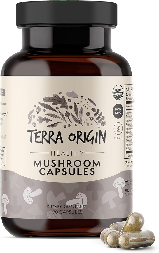 TERRA ORIGINAL Complex de Mushroom Sanatos Suplimentul de Mușuroi 