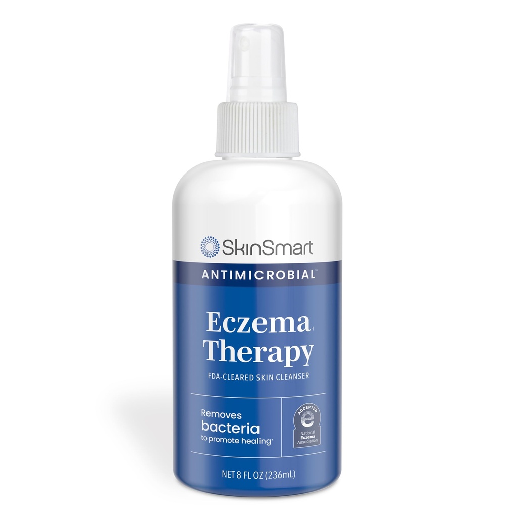 SkinSmart Antimicrobian Eczema Terapia cu Acid hipoclorous, elimină bacterii astfel încât pielea poate vindeca, pentru adulți, copii și vârstnici, 8 Ounce Spray Clear
