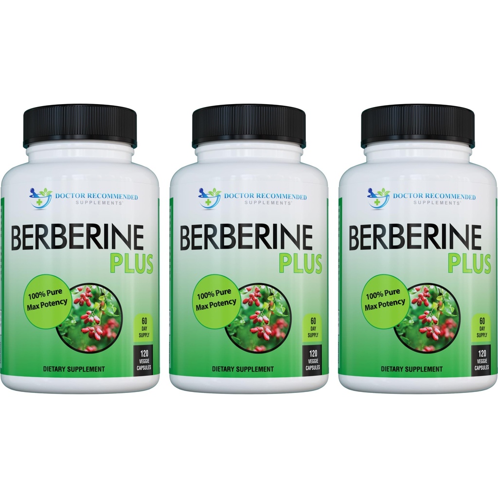 DOCTOR RECOMANDATE SUPLIMENTE Berberine Plus 1200 mg per Serving - 120 Capsule Veggie Royal Jelly (120 Count (Pachet de 3))