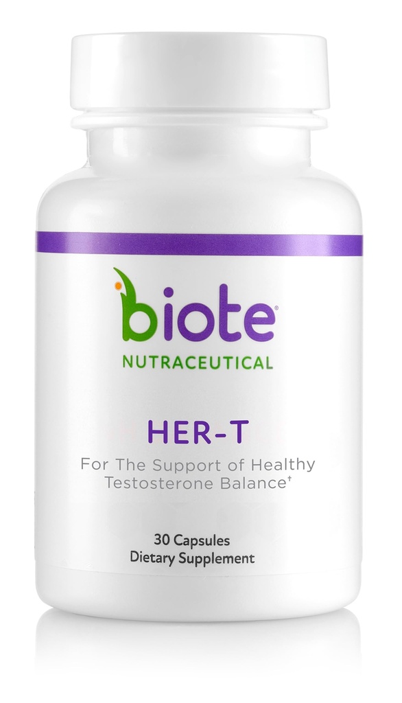 Biote Nutraceuticals - HER-T - Suport sănătos pentru echilibru testosteron pentru femei (30 capsule)