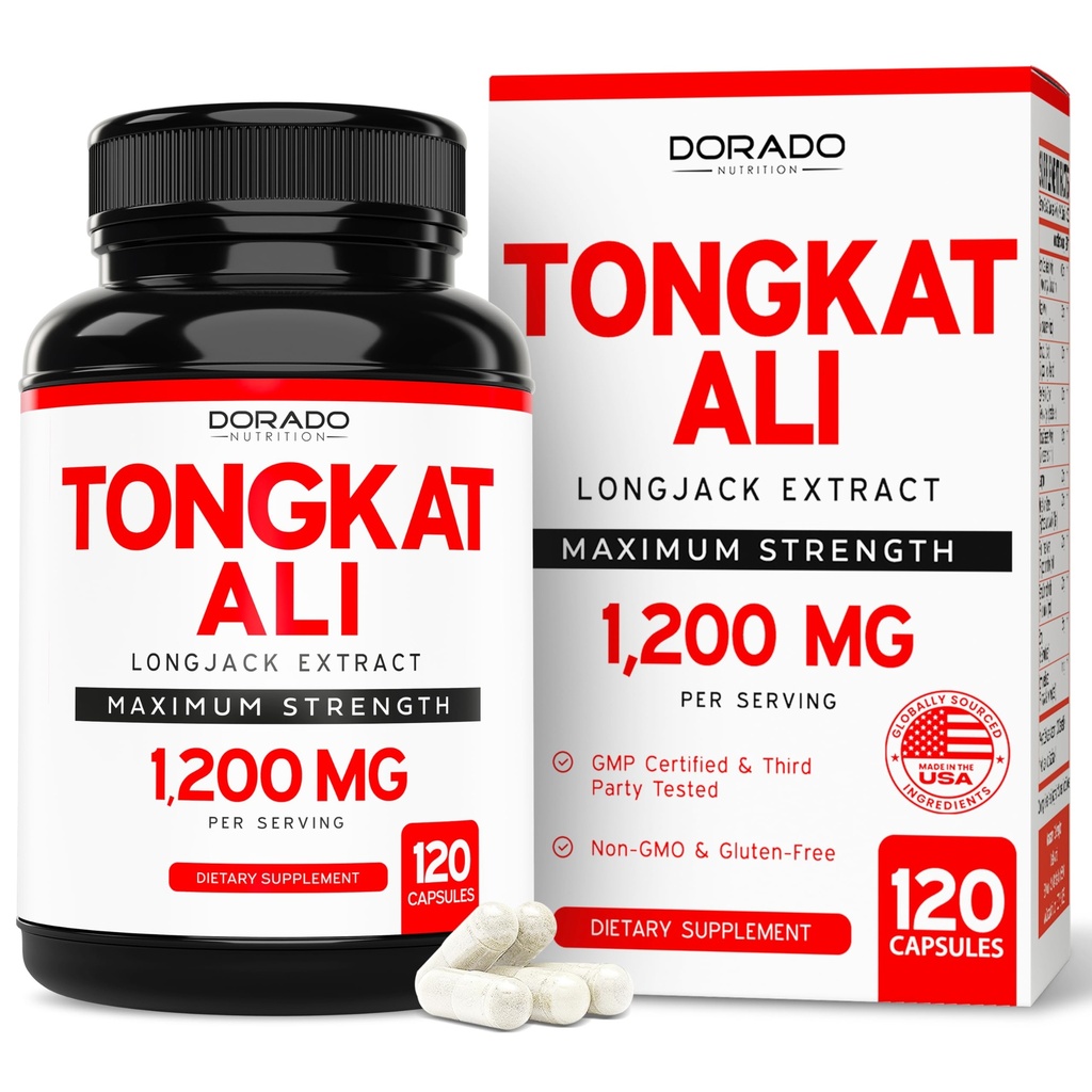 Tongkat Ali For Men (Longjack) Eurycoma Longifolia Extract 1200mg Per Serving, 120 capsule - Longjack Tongkat Ali pentru Men's Health & Vitality Support - Third Party Tested, USA Made & Non-GMO