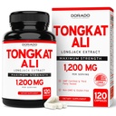 Tongkat Ali For Men (Longjack) Eurycoma Longifolia Extract 1200mg Per Serving, 120 capsule - Longjack Tongkat Ali pentru Men's Health & Vitality Support - Third Party Tested, USA Made & Non-GMO