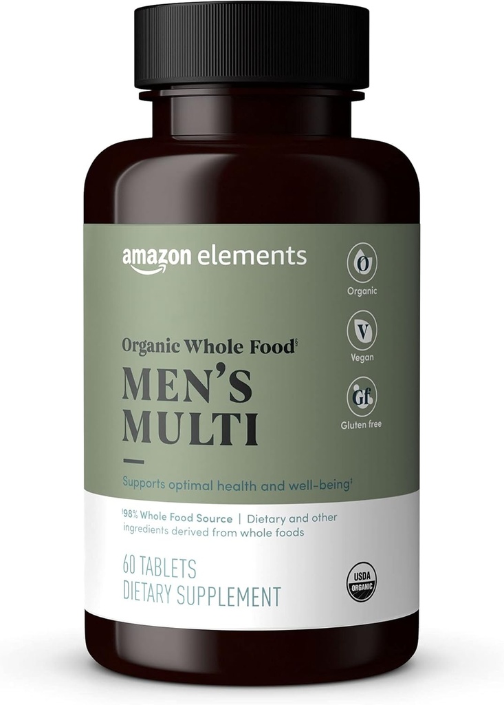 Elemente Amazon Organic Whole Food Men's Multi, 60 comprimate