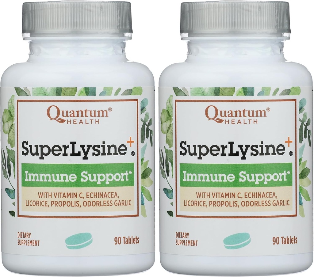 Quantum Research Super Lysine + Tablet, 0.93 Lire (Pachet de 2)