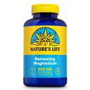 Naturas Life Reînnoirea magneziu 500 mg - Plus vitamina B-6 - Suport musculare și nervi - Lab verificat (180 Servings, 180 VegCaps)