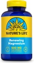 Natures Life Renewing Magnesium 500 mg - Plus Vitamin B-6 - Muscles and Nerves Support - Lab Verified (180 Servings, 180 VegCaps)