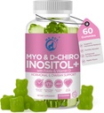 Inositol Gumies POS cu Folate & Vitamin D - Myo & D-Chiro Inositol Blend, 40:1 Ratio, 60 Apple Flavor Gummies
