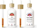 Rainbo Fan Favorite Bundle, 11:11 Multi Mushroom Extract + Lion Mane Mushroom Tincture, Dual Extract Zilnic Tincturi ciuperci pentru suport imunitar cuprinzător, Vegan lichid suplimente ciuperci