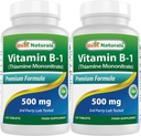 Cele mai bune naturale vitamina B1 sub formă de comprimate de Tiamină mononitrat 500 mg (120 de comprimate (pachet de 2))