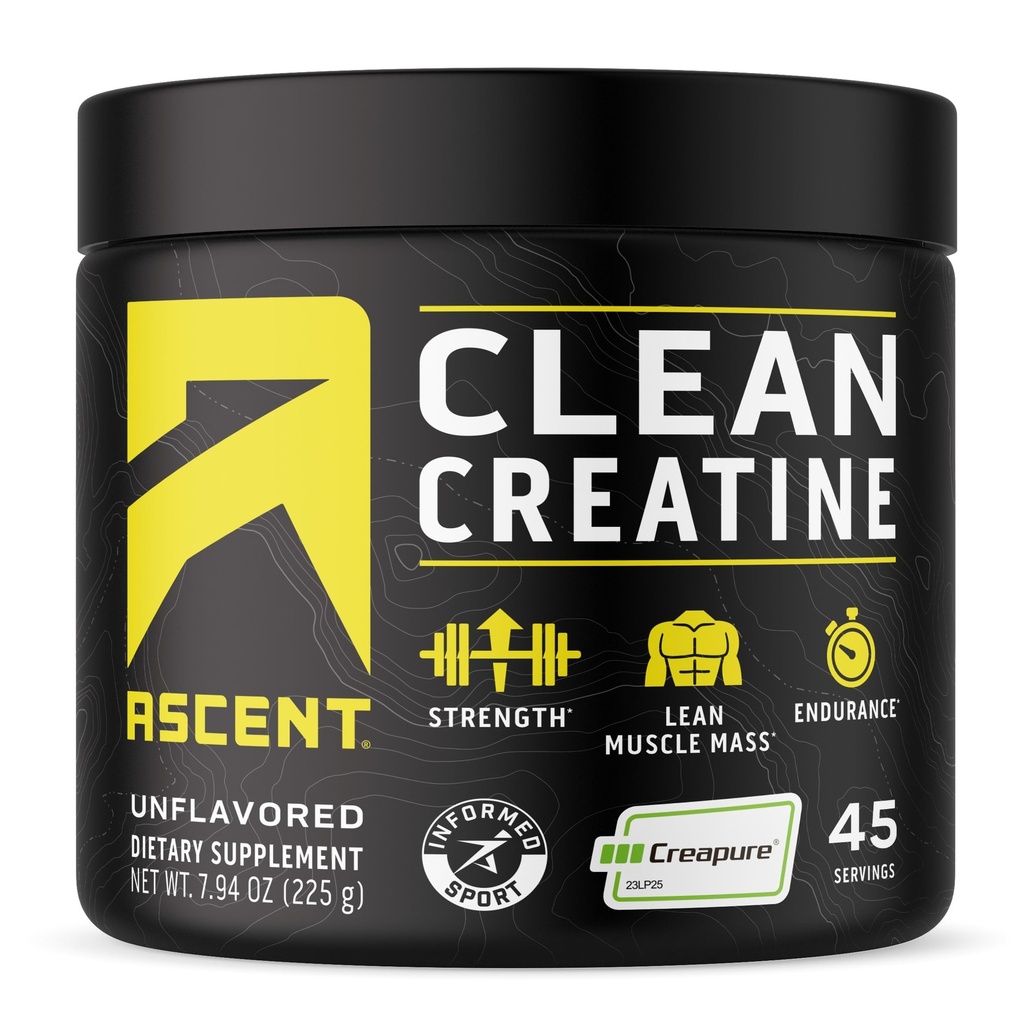 Ascens Creatina curat monohidrat pulbere - 5G per servire, Creapure Supliment - Nearomat, 45 Serviri