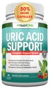 Uric Acid Flush - Herbal Uric Acid Cleanse Supliment - Cu tarta cireșe, extract de semințe de cenușie, Chanca Piedra, Devil