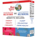 MaryRuth Organics Morning Lichid Multivitamine & Lichide Nighttime Multimineral Bundle, Vegan Vitamina C, Vitamina D, B Complex, Magneziu, Energie, Beauty, Sleep Support, NO Melatonin, 32 Fl Oz Each