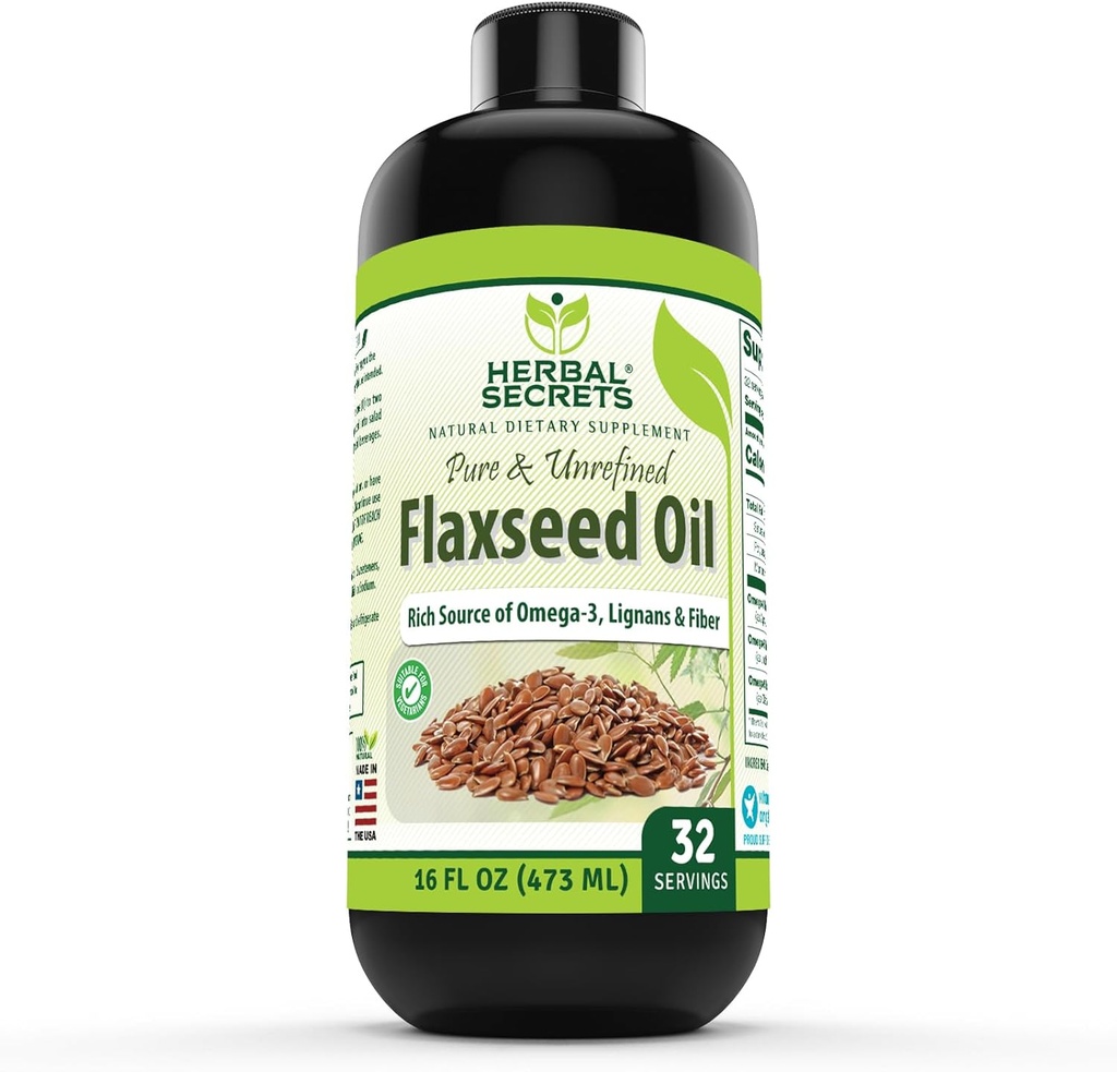 Secrete de plante Organic Flaxseed Suplimentul de ulei de in 
