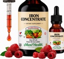 Maxi Health Supliment de fier 15mg pe ML 