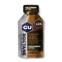 GU Energie octanică Ultra Endurance Energy Gel, Vegan, Gluten-Free, Kosher, și lactate-Free On-The-Go Sports Nutrition pentru rularea, ciclism, drumeții sau schi, Cold Brew 2X Cafeina (24 Pachete)