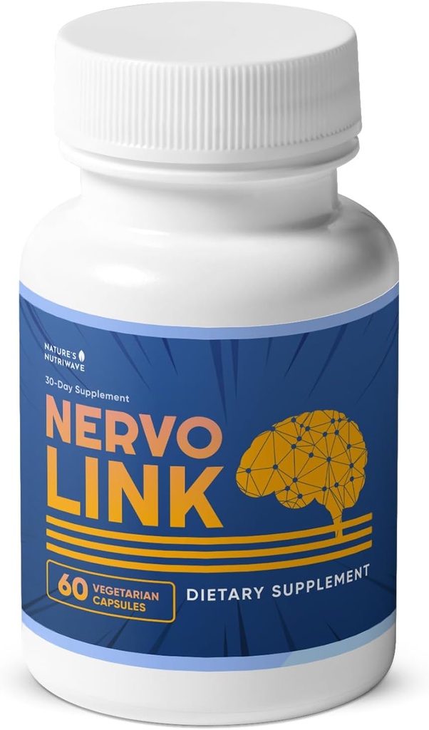 Nervolink - 100% Suplimentul Natural pentru Nervi-Suport & Energie Boost, cu Reishi, Shiitake, și Lion Mane ciuperci, Made în Statele Unite ale Americii, Non - OMG - 60 capsule, 1 lună de aprovizionare