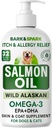 BARK&SPARK Ulei de somon pentru câini și pisici - Omega-3 natural ulei de pește pentru câini - Skin & Coat Support - Liquid Food Supplement pentru animale de companie - EPA+DHA Acid gras pentru funcţie comună, Imun & Heart Health 32oz