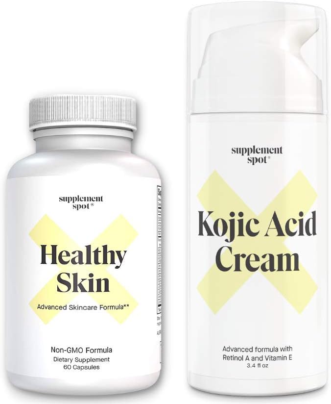 Bundle: supliment sănătos de piele anti-îmbătrânire și Kojic acid Face Cream