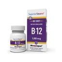 Sursă superioară Nu Shot Metilcobalamină B-12 5000 mcg - Vitamina B-12 pentru a sprijini producția de energie, sănătate cerebrală și wellness generală - Tablete sublinguale pentru absorbție rapidă - 60 comprimate de eliminare