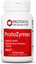 PROTOCOLUL PENTRU PROTOCOLUL DE BALANȚĂ LIFE ProtozymeS - Enzime digestive pentru descompunerea nutritivă - Sprijin pentru sănătatea digestivă - Dezagregarea lactozei de ajutor - Vegan & Kosher - 90 Chewables