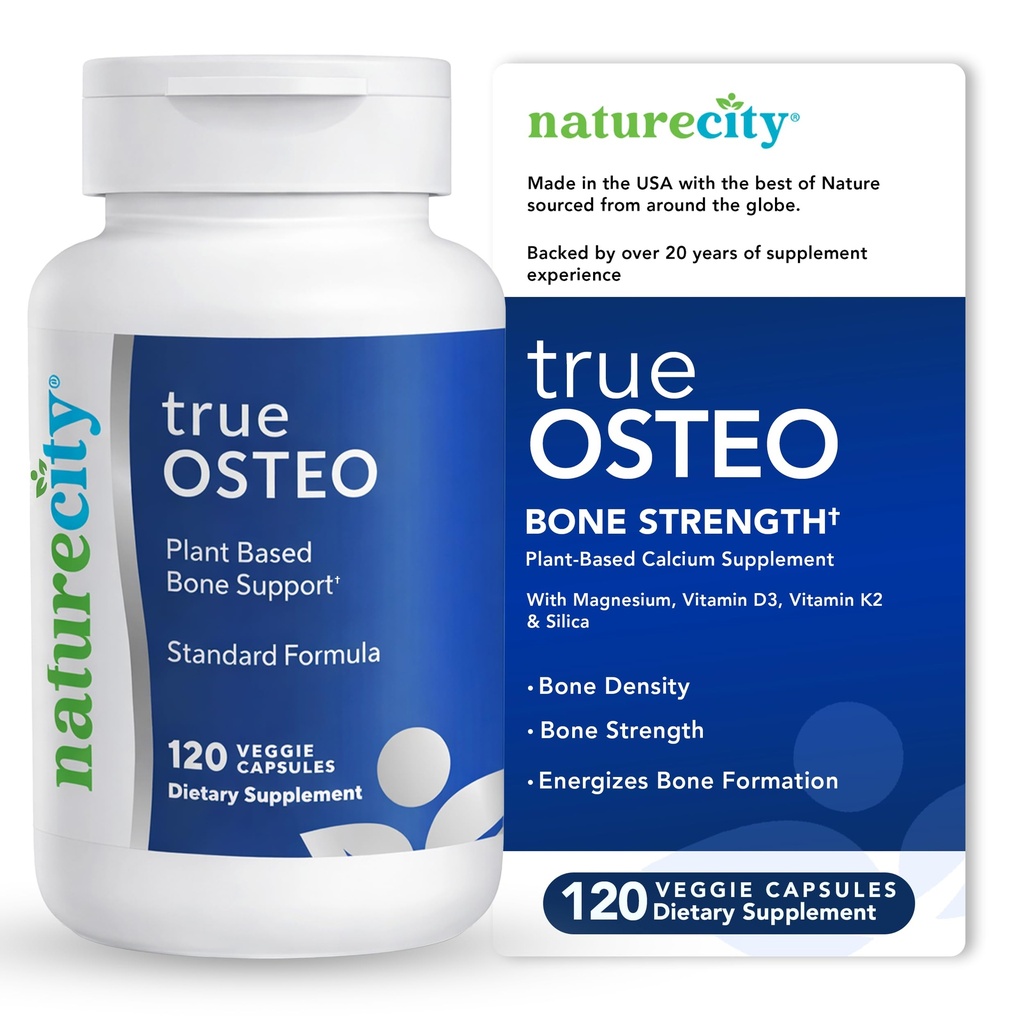 NatureCity True-Osteo Supliment pe bază de plante pentru rezistența osoasă 