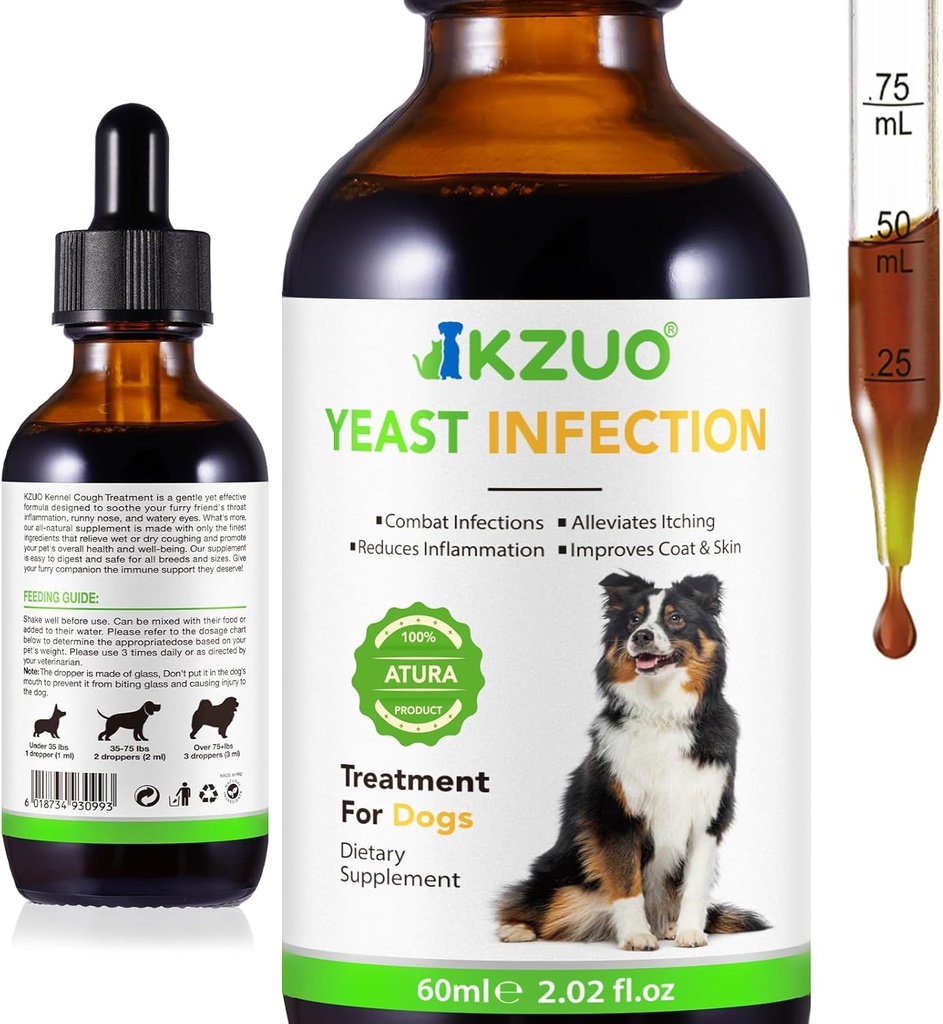 Tratament de infectie naturala a toxinelor pentru câini - tratament eficient de infectie a urechii cainelui & alergii Relief, Reduce inflamatia, Alleviates mâncărime, Combate infectii, Îmbunătăteste haina & piele