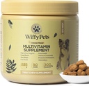 11-in-1 caine Multivitamine pentru caine mic, mediu si mare Rasa,Vitamina cainelui trata, Vitamine si Suplimente de câine, Amestec de vitamine pentru piele si haina de WiffyPets,Boosts Imunitate 